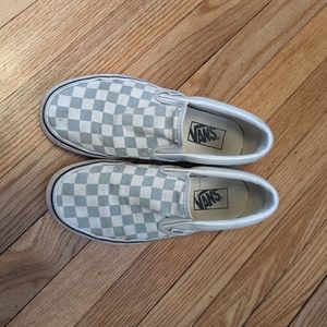 Blue checkered vans